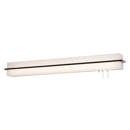 Afx Apex 50" LED Overbed Wall Light - Espresso Finish - Linen White Shade APB5154L30ENES-LW